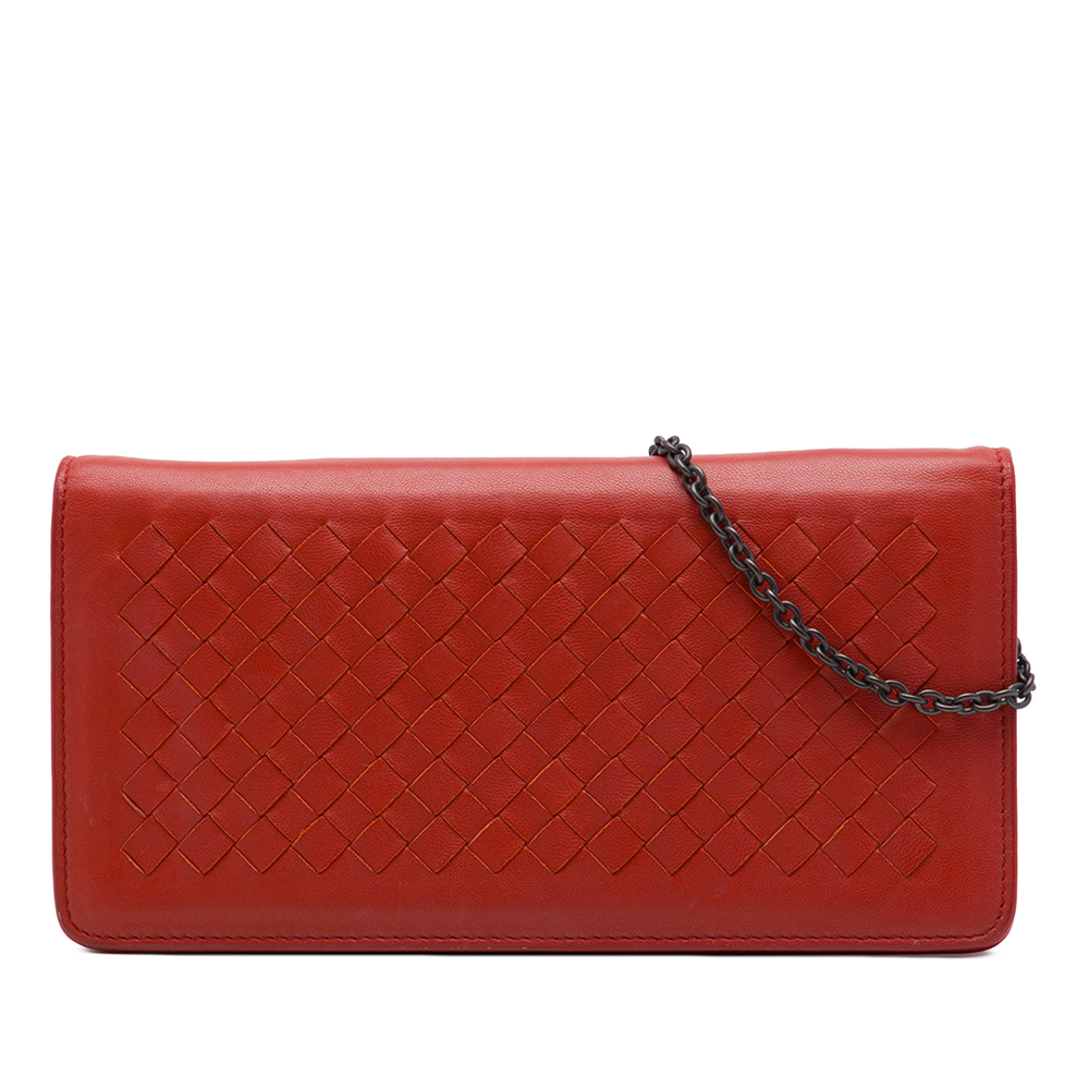 Pre-Loved Bottega Veneta Nappa Intrecciato Continental Wallet on Chain